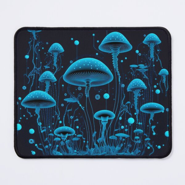Item preview, Underwater Illuminations: Blue Glow Mushrooms designed and sold by forwardthinker.