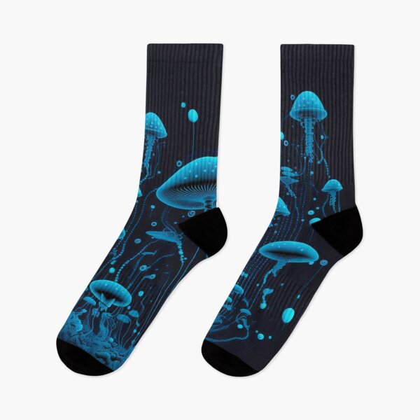Item preview, Underwater Illuminations: Blue Glow Mushrooms designed and sold by forwardthinker.
