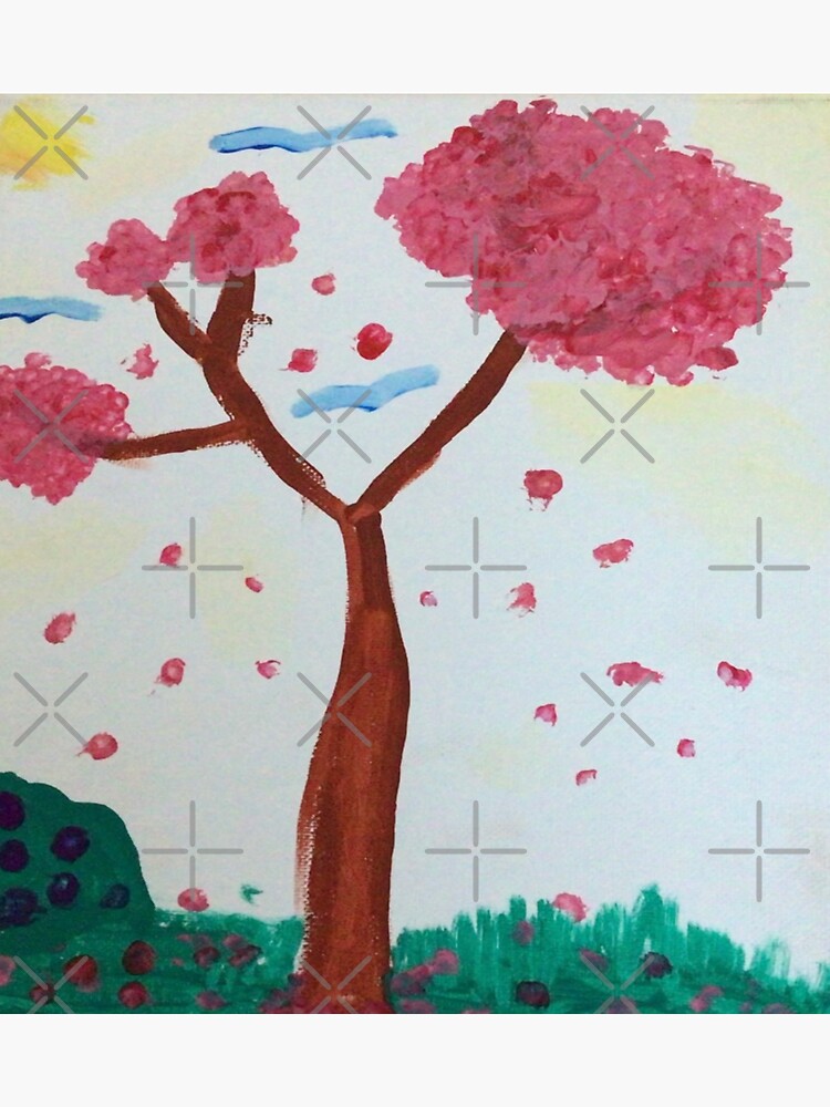 "Zara’s Cherry Blossom Tree " Sticker for Sale by ZaraMinaArt Redbubble