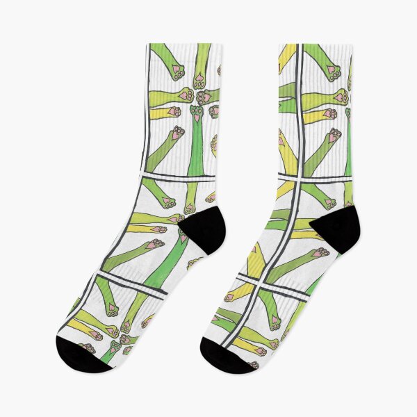 Item preview, Dancing cat beans in green and yellow designed and sold by CrittersByLola.