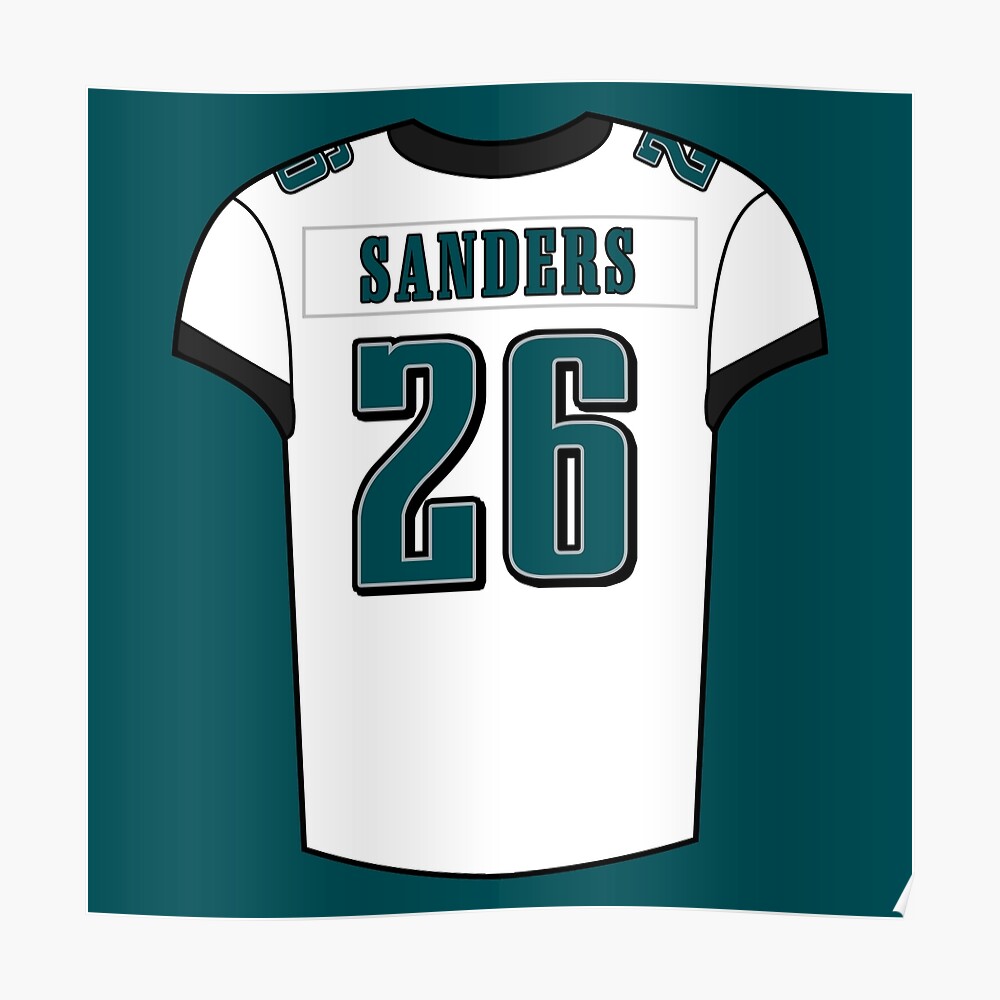 Philadelphia Eagles Miles Sanders Autographed 8 x 10 Running in Black  Jersey Photograph