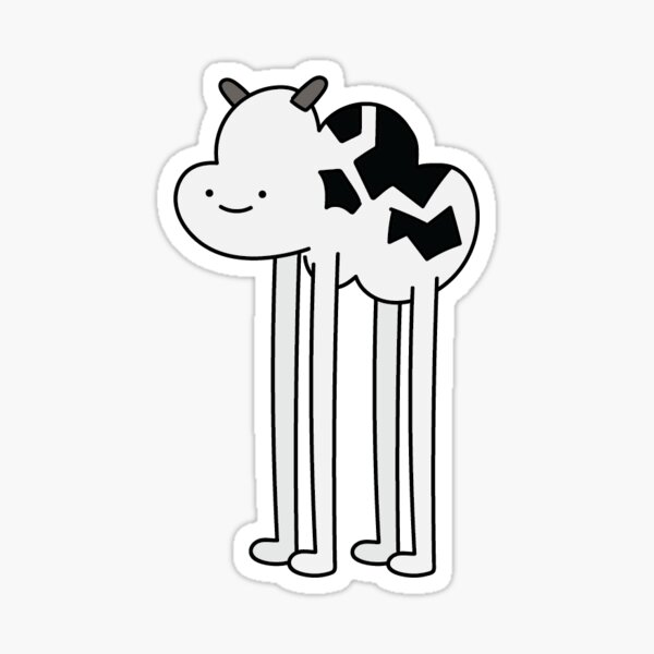 Tall Cow Sticker Glossy Sticker