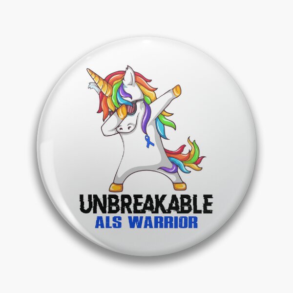 Item preview, ALS Awareness - Unicorn ALS Warrior Ribbon UNBREAKABLE designed and sold by Fernandezf.