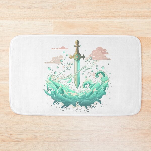 Item preview, Water element sword 3, Game art, RPG, pastel color art designed and sold by Daimonxart.