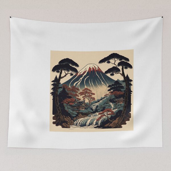 Artikelvorschau,  Japanische alte Berg-Ukiyoe-Kunst entworfen und verkauft von Makoto-Styl.