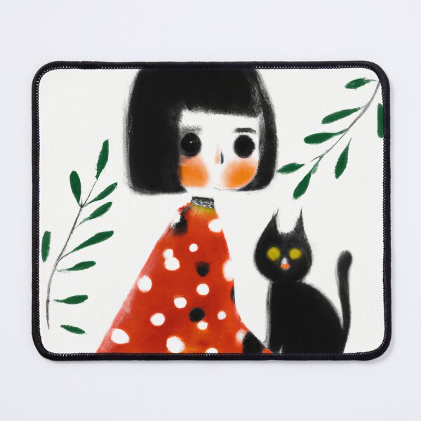 Item preview, Little girl and her cute cat. designed and sold by Skintaker.