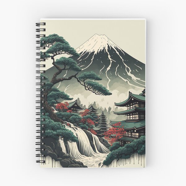 Item preview, Japanese Old Mountain ukiyoe art waterfall designed and sold by Makoto-Styl.