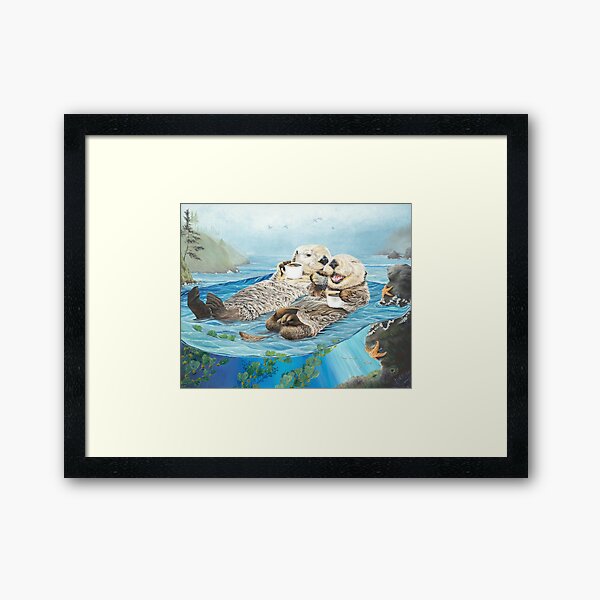 Nature's Fisherman - otter trout fishing Art Print for Sale by