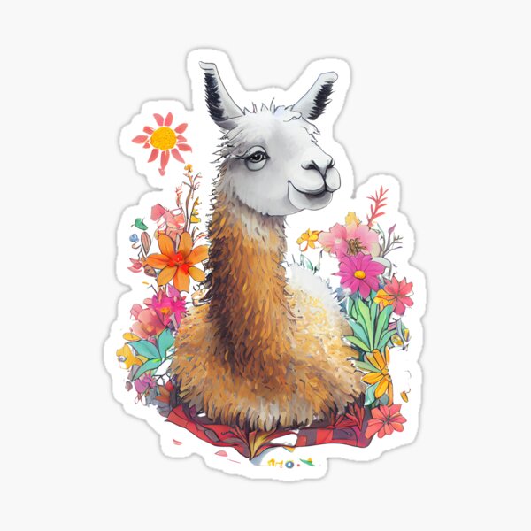 Happy Llama Sticker
