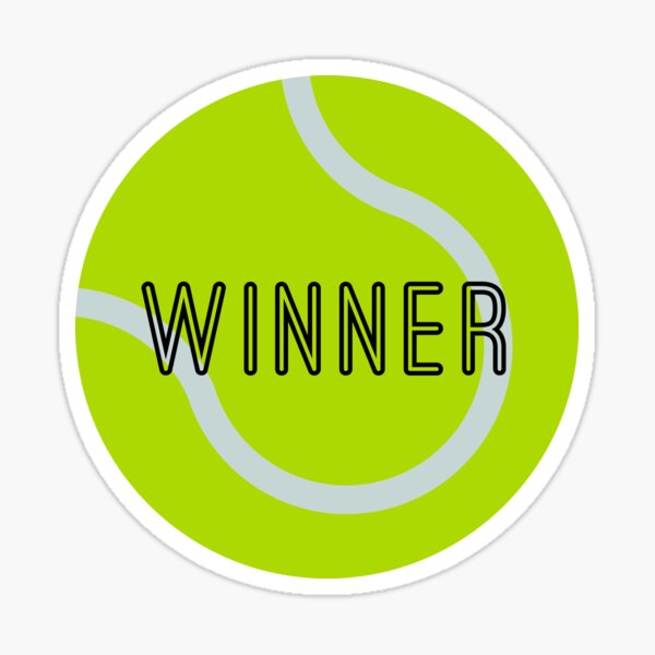 Winner Tennis Ball Sticker For Sale By Sports Stickers Redbubble