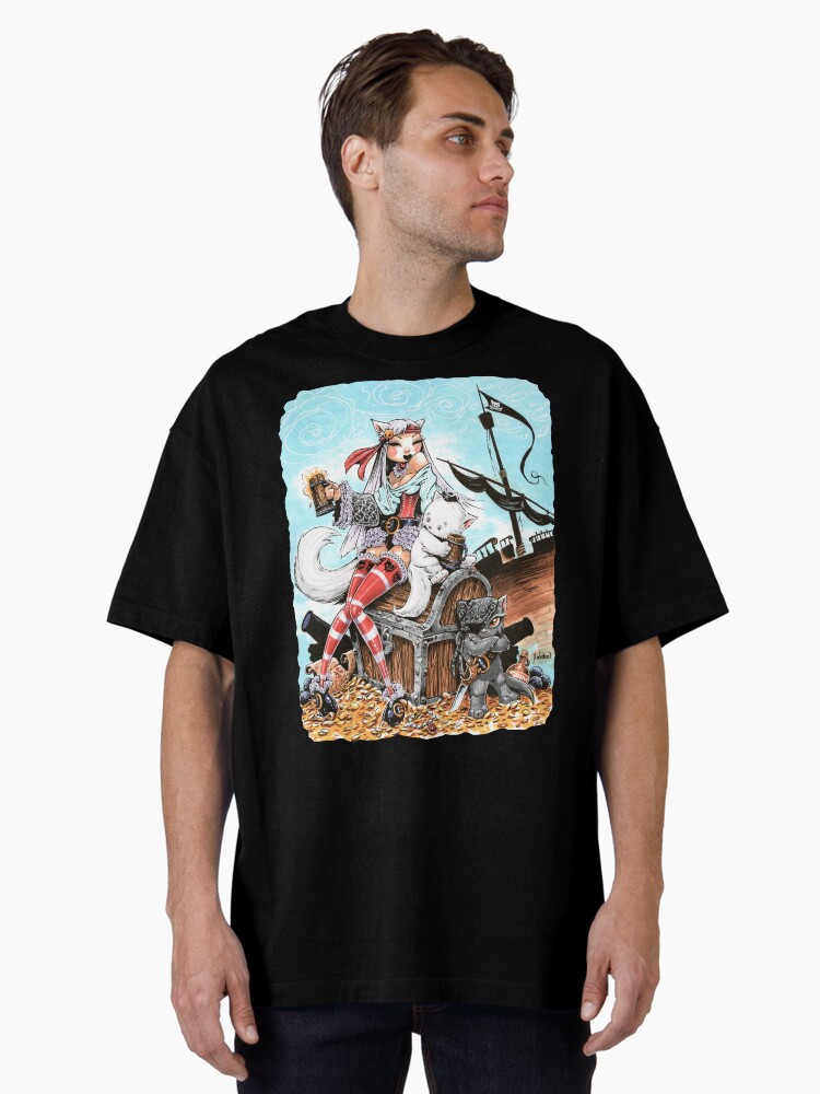 Thumbnail 1 of 7, Oversized T-Shirt, PIRATE FAIRIES designed and sold by gWebberArts.