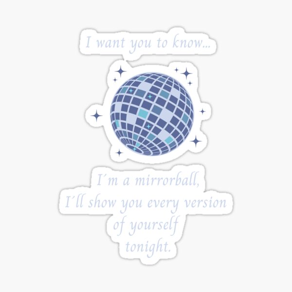 "Taylor Swift Mirrorball " Sticker for Sale by nikkibubs Redbubble