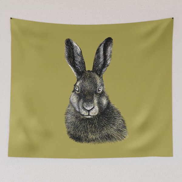 Item preview, Hare, drawing in black and white designed and sold by Lemontreeart63.