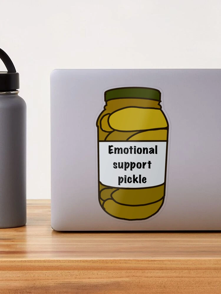 Emotional support pickles  Sticker for Sale by tabbycat177