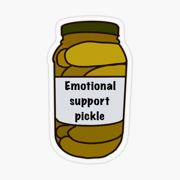 Emotional support pickle vinyl sticker kawaii by ReiCreazioni on DeviantArt