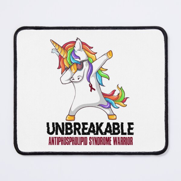 Item preview, Antiphospholipid Syndrome Awareness - Unicorn Antiphospholipid Syndrome Warrior Ribbon UNBREAKABLE designed and sold by Fernandezf.