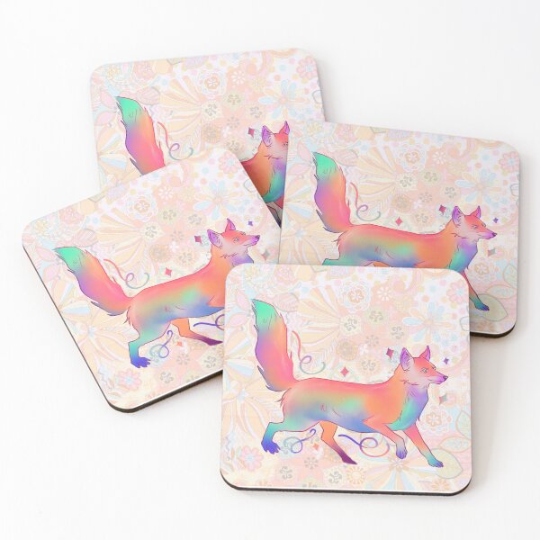 Item preview, Fox and Floral Watercolor, Cute Fox On A Cool, Trippy, Floral Patterned Background  designed and sold by Flowerartlovers.