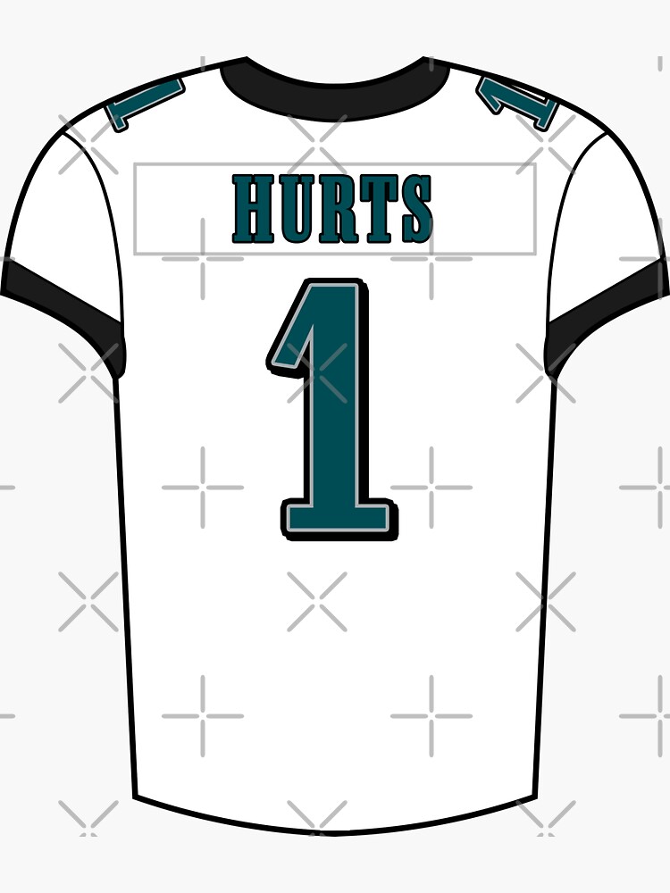 Jalen Hurts Away Jersey Sticker for Sale by designsheaven