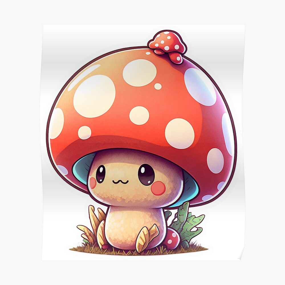Be enchanted by our chibi cute mushroom drawing collection