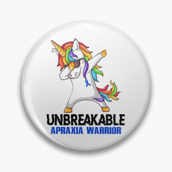 Item preview, Apraxia Awareness - Unicorn Apraxia Warrior Ribbon UNBREAKABLE designed and sold by Fernandezf.