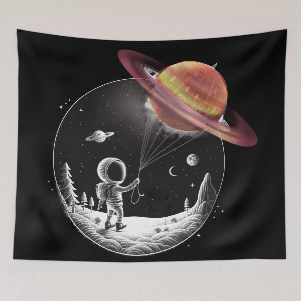 Item preview, An Astronaut and His Kite Planet designed and sold by GoPublicTeam.