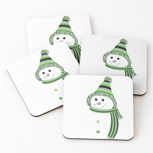 Item preview, Aro Pride Snowman Snowperson Green Grey Black White designed and sold by JoyfulJen.