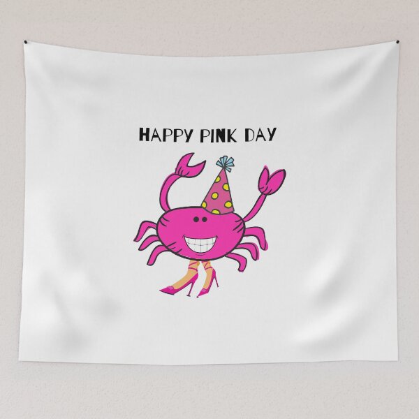 Item preview, HAPPY PINK DAY FUCHSIA BACKGROUND PINK PARTY HAT PINK SHOES designed and sold by EllieMonroe.