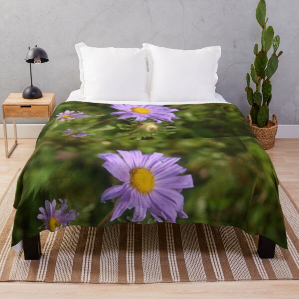 Item preview, purple daisy flowers in the garden designed and sold by naturematters.
