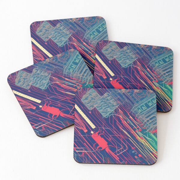 Item preview, Electronics Red and Purple designed and sold by Canadamarsworks.