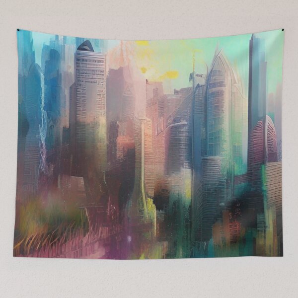 Item preview, Tulsa Skyline Painting designed and sold by Places On Earth.