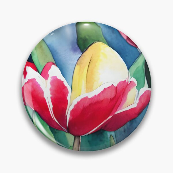 Item preview, African Tuliptree Blossom Hawai'i Original Watercolor Landscape Art designed and sold by viewgraphics.