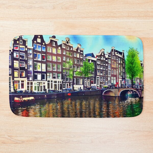 Item preview, Amsterdam Watercolor Art, City Landscape, Amsterdam Artwork designed and sold by viewgraphics.