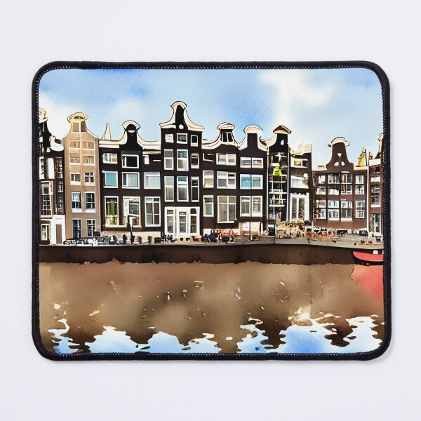 Item preview, Amsterdam Watercolor Art, City Landscape, Amsterdam Artwork designed and sold by viewgraphics.