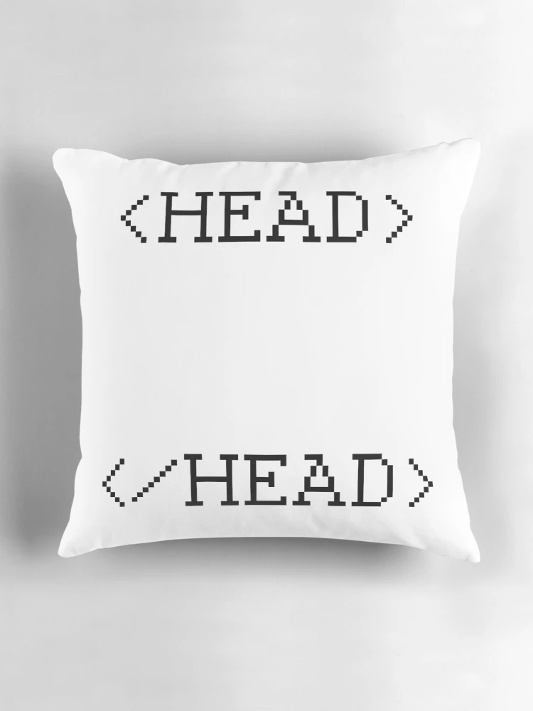 Thumbnail 3 of 4, Pillow, HTML Head Tag Pillow [Roufxis-Rb] designed and sold by RoufXis.