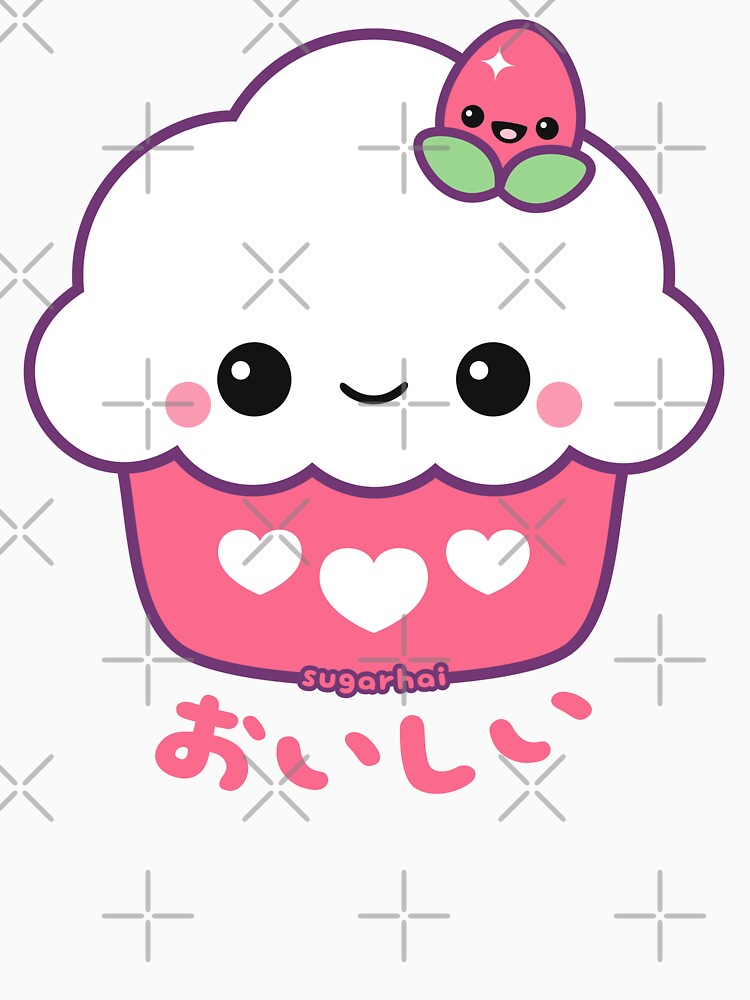 Cute Strawberry Cupcake Sticker for Sale by sugarhai