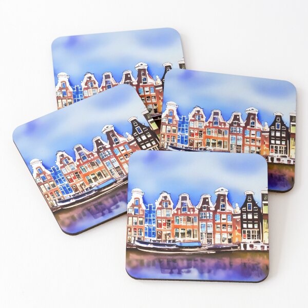 Item preview, Amsterdam Watercolor Art, City Landscape, Amsterdam Artwork designed and sold by viewgraphics.