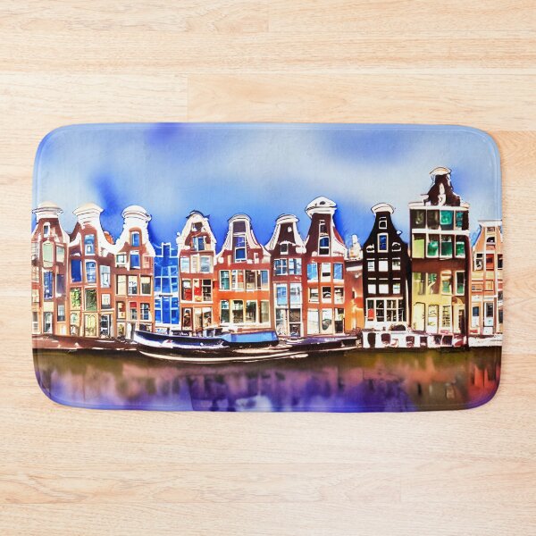 Item preview, Amsterdam Watercolor Art, City Landscape, Amsterdam Artwork designed and sold by viewgraphics.
