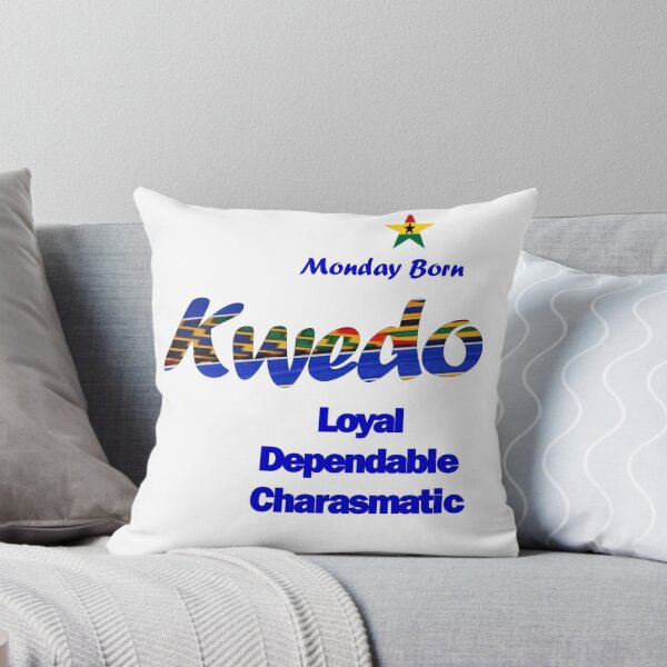 Item preview, Monday Born Ghanaian Male Name 'Kwedo' in Blue designed and sold by WhoWeAre.