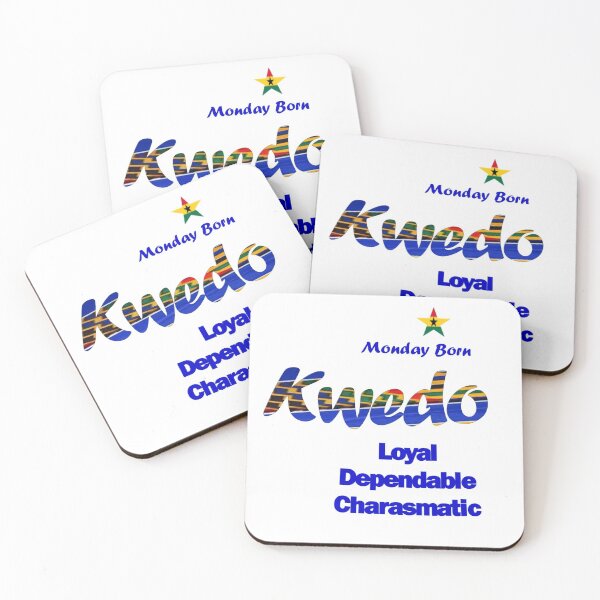 Item preview, Monday Born Ghanaian Male Name 'Kwedo' in Blue designed and sold by WhoWeAre.