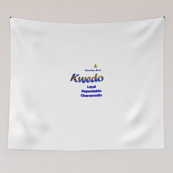 Item preview, Monday Born Ghanaian Male Name 'Kwedo' in Blue designed and sold by WhoWeAre.