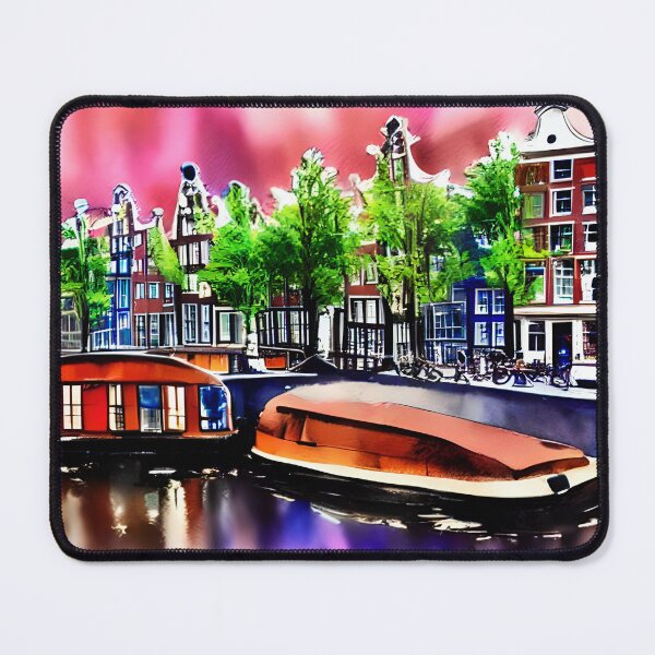 Item preview, Amsterdam Watercolor Art, City Landscape, Amsterdam Artwork designed and sold by viewgraphics.