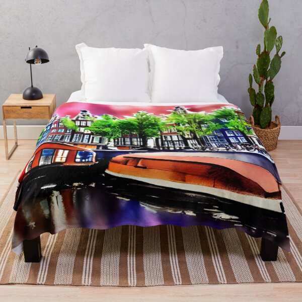 Item preview, Amsterdam Watercolor Art, City Landscape, Amsterdam Artwork designed and sold by viewgraphics.