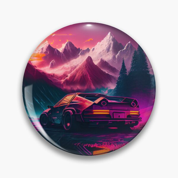 Artikelvorschau, Ein Muscle-Car fährt durch die Berge entworfen und verkauft von LukeAiWalker.