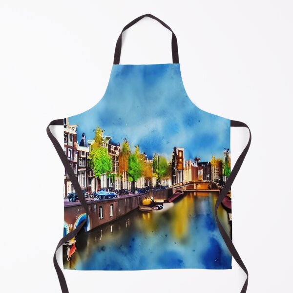 Item preview, Amsterdam Watercolor Art, City Landscape, Amsterdam Artwork designed and sold by viewgraphics.