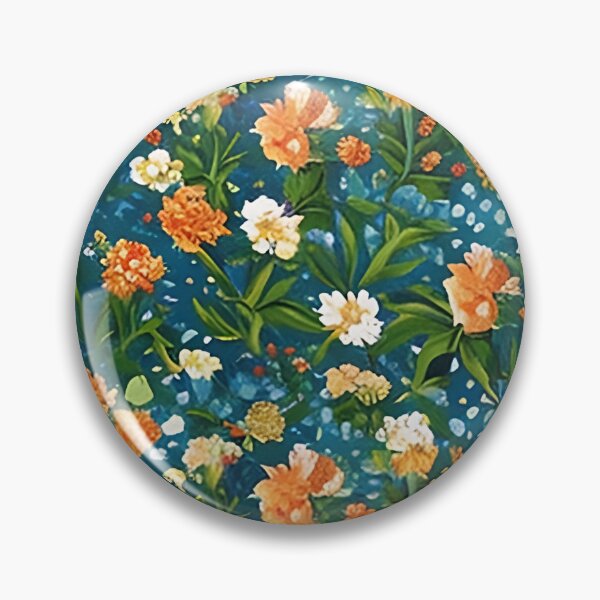 Item preview, Summer Flowers and Flower Stem Leaves Van Gogh Style Pattern designed and sold by sunflowerlight.