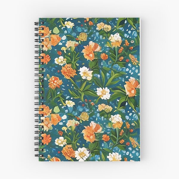 Item preview, Summer Flowers and Flower Stem Leaves Van Gogh Style Pattern designed and sold by sunflowerlight.