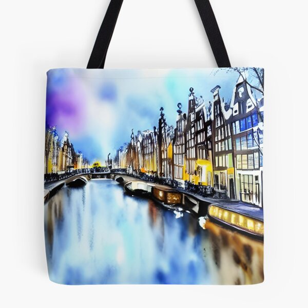 Item preview, Amsterdam Watercolor Art, City Landscape, Amsterdam Artwork designed and sold by viewgraphics.