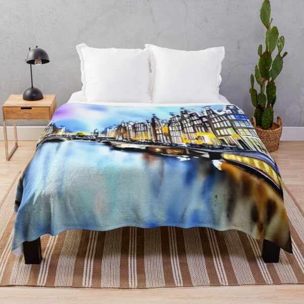 Item preview, Amsterdam Watercolor Art, City Landscape, Amsterdam Artwork designed and sold by viewgraphics.