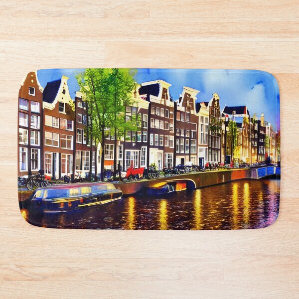 Item preview, Amsterdam Watercolor Art, City Landscape, Amsterdam Artwork designed and sold by viewgraphics.