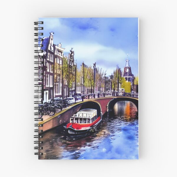 Item preview, Amsterdam Watercolor Art, City Landscape, Amsterdam Artwork designed and sold by viewgraphics.